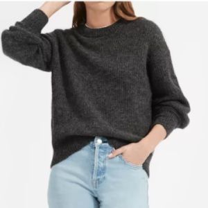 Everlane Alpaca Crew - M, Heather Charcoal
